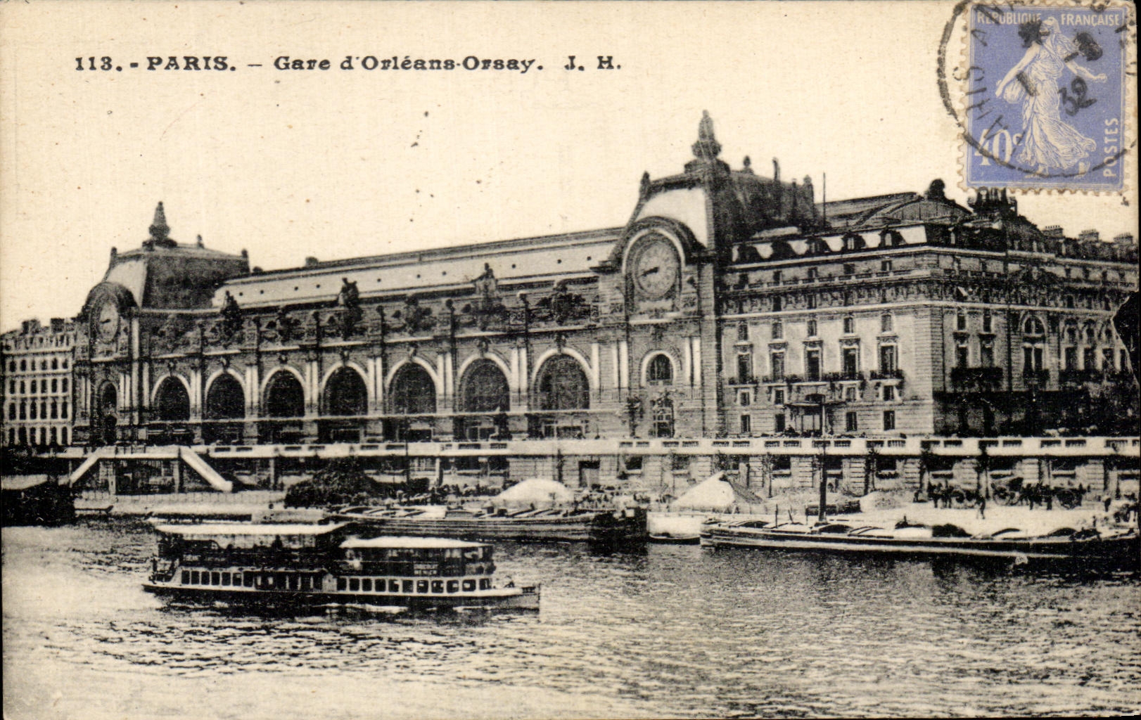 CPA Paris Parks Of Orleans Orsay barge