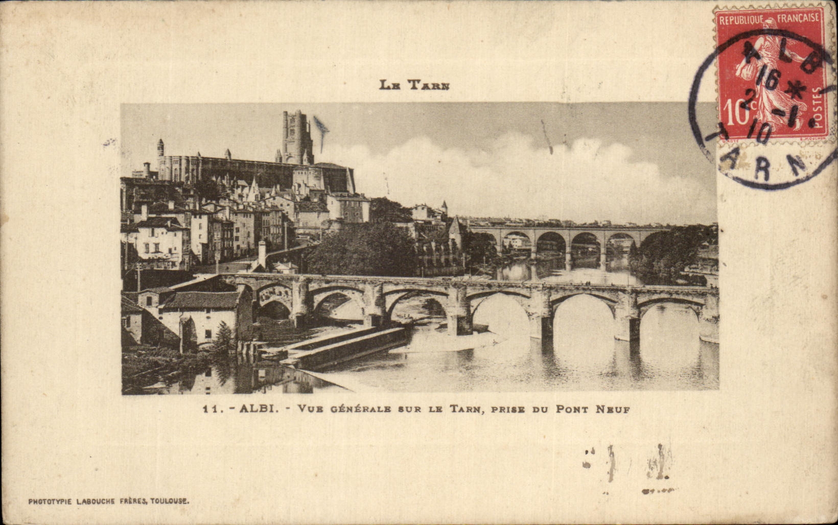 CPA la opinion del Tarn Albi sobre el Tarn tomado del nuevo puente