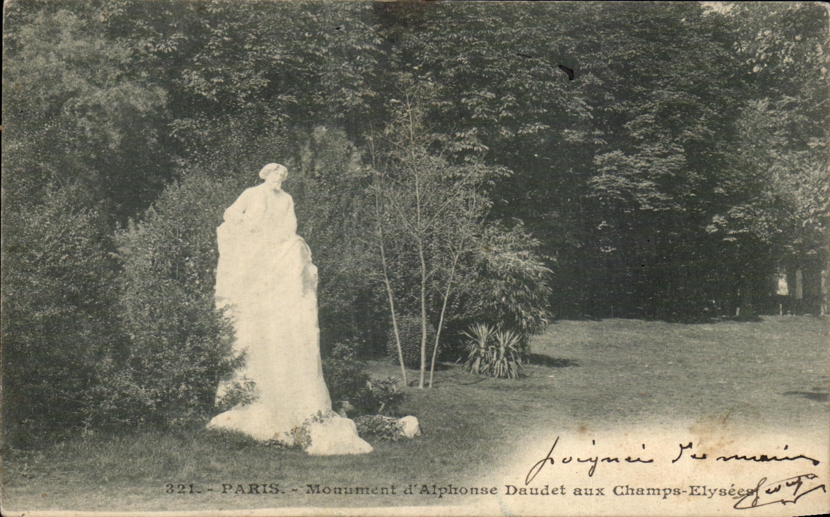 CPA Paris Monument of Alphonse Daudet At the Champs Elysees