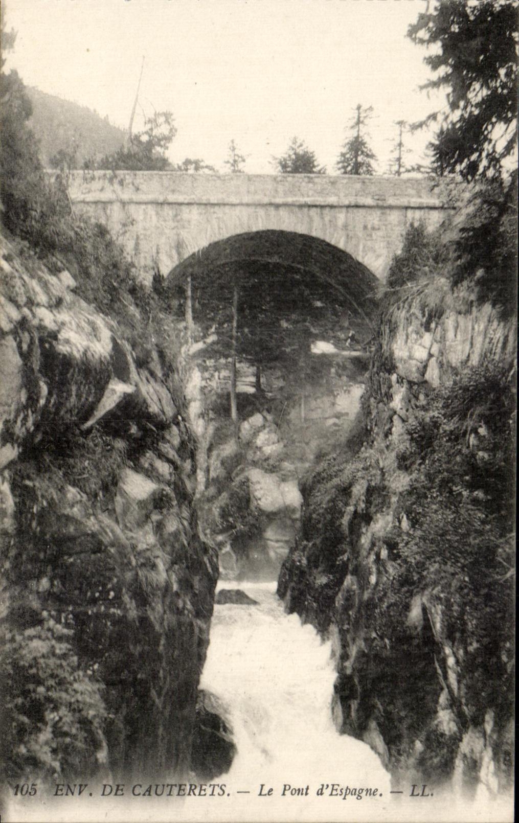 CPA Env De Cauterets the Bridge of Spain