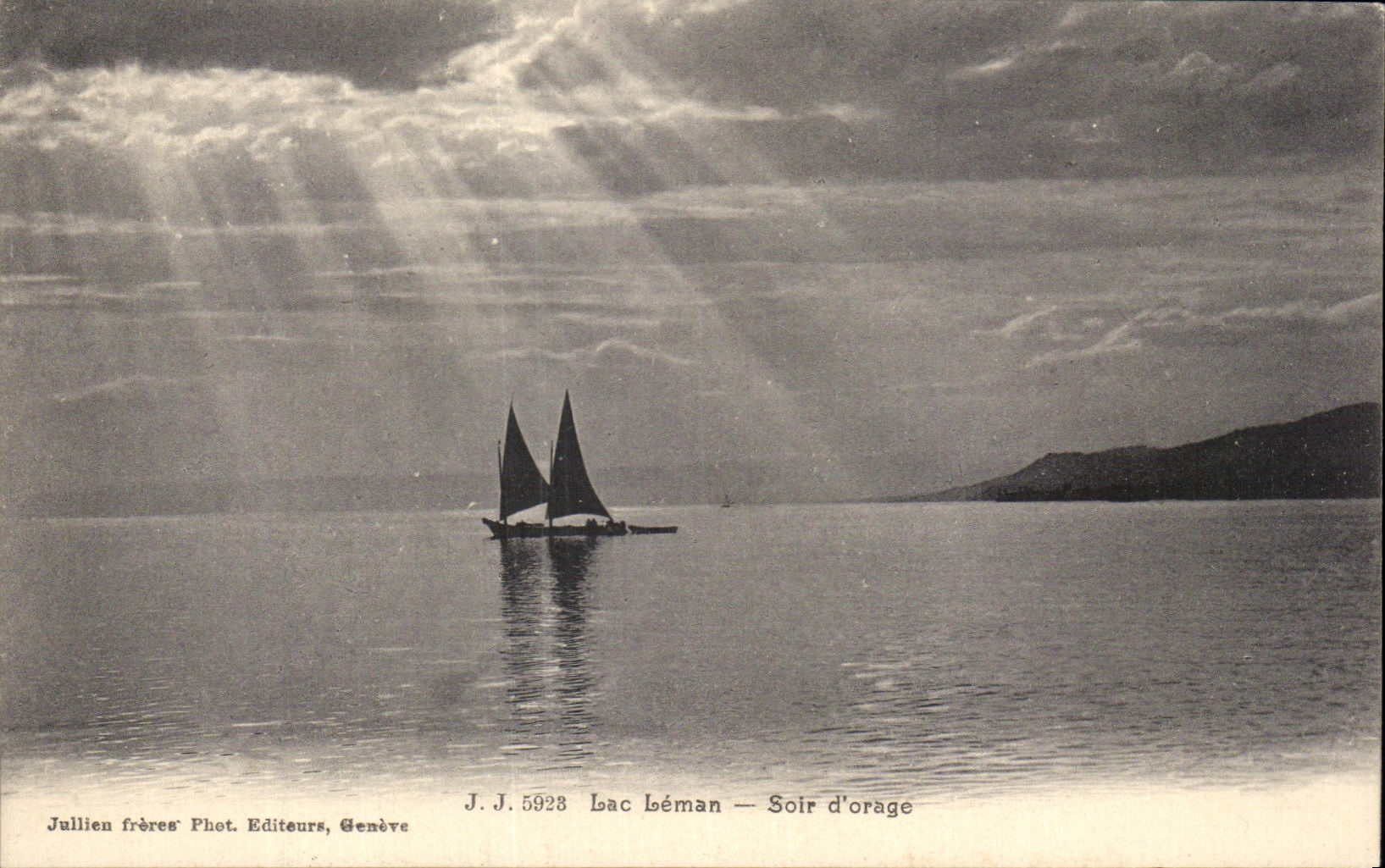 CPA Lac Leman Soir d'Orage