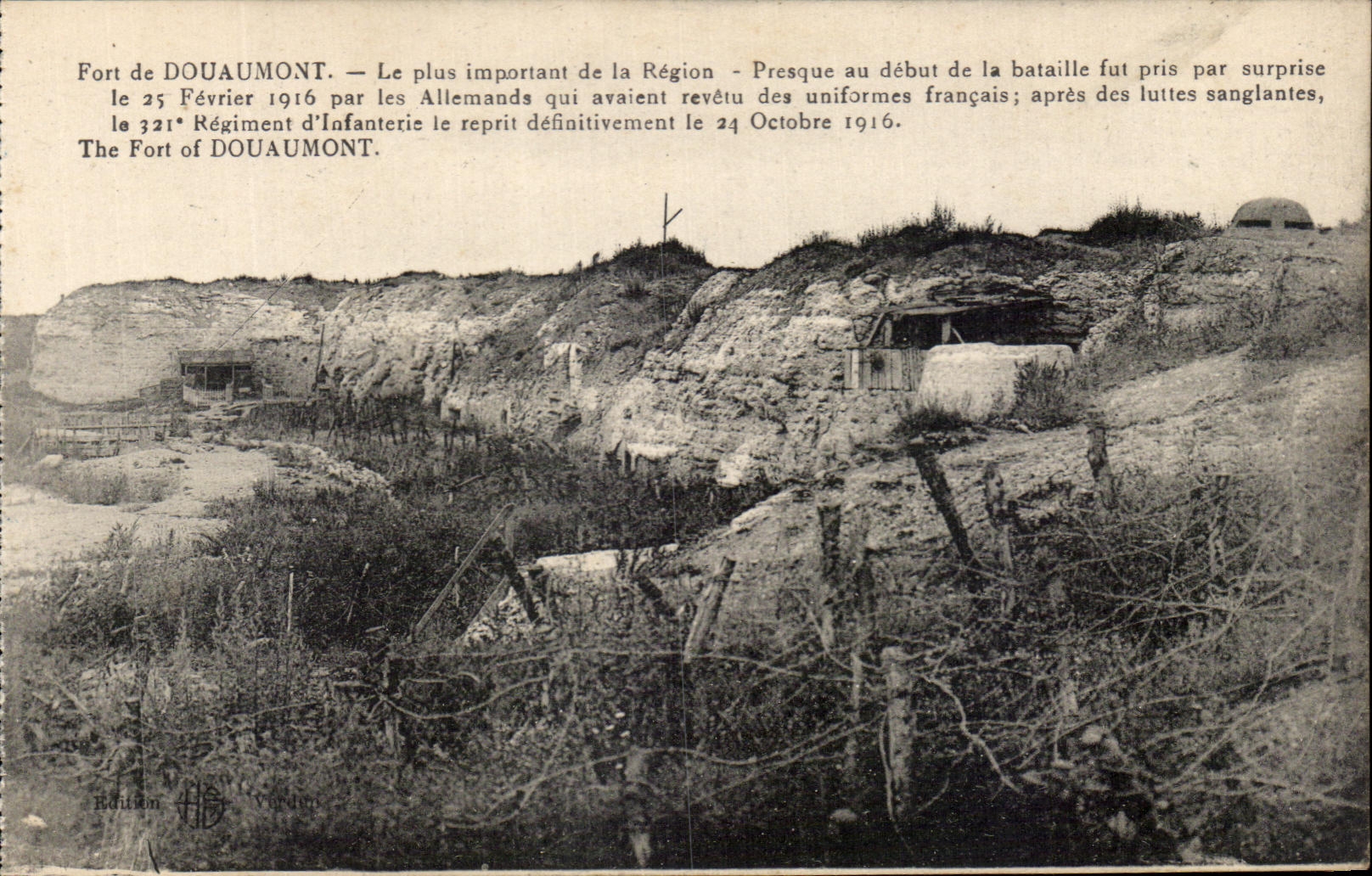 CPA Fort of Douaumont important Plas of the Militaria area
