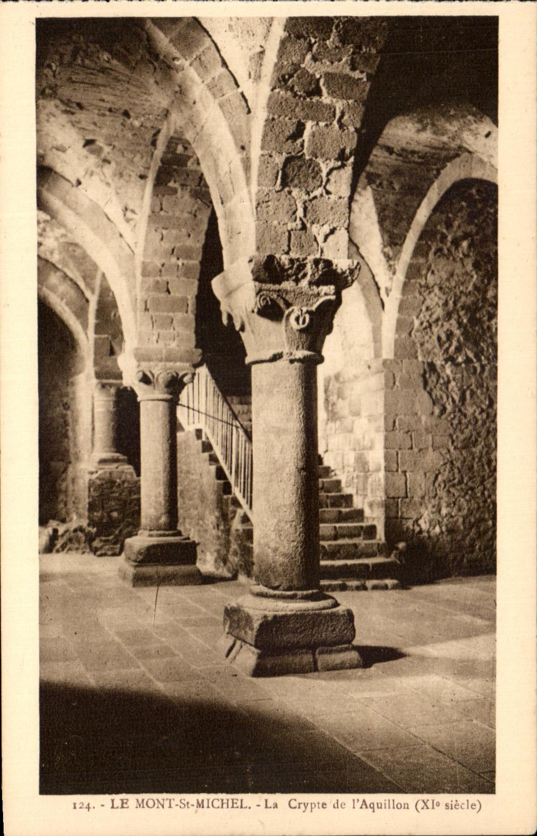 CPA the Mount St Michel the Crypt of the North wind