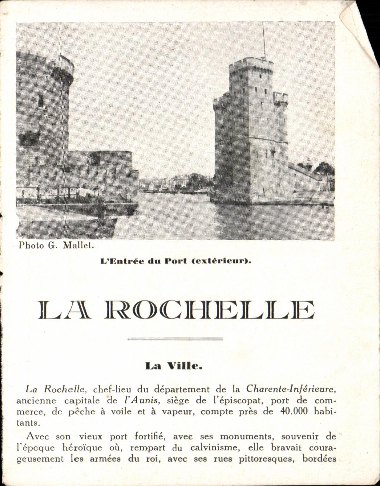 Feuillet La Rochelle the city Pharmacie Gaudin Places Market
