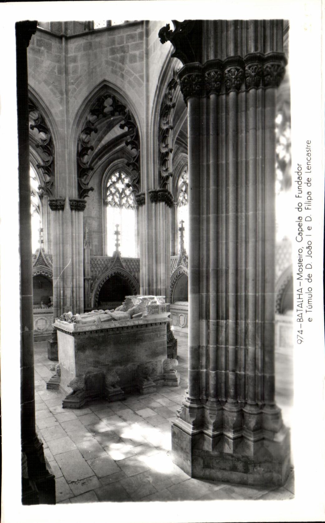 CPA Batalha Mosteiro Capela de Fundador Tumulo of D Joaol D Filipe of lencastre