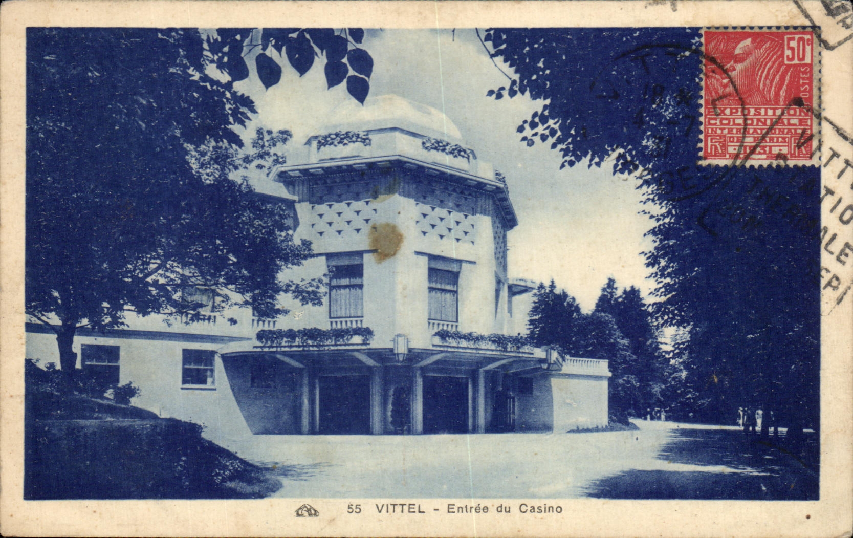 CPA Vittel Entrance of the Casino