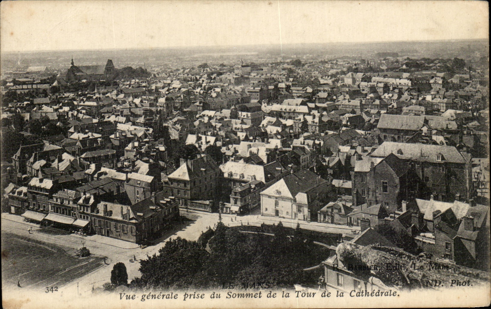 CPA View Taken of the top of the Tower of the Cathedral Mans