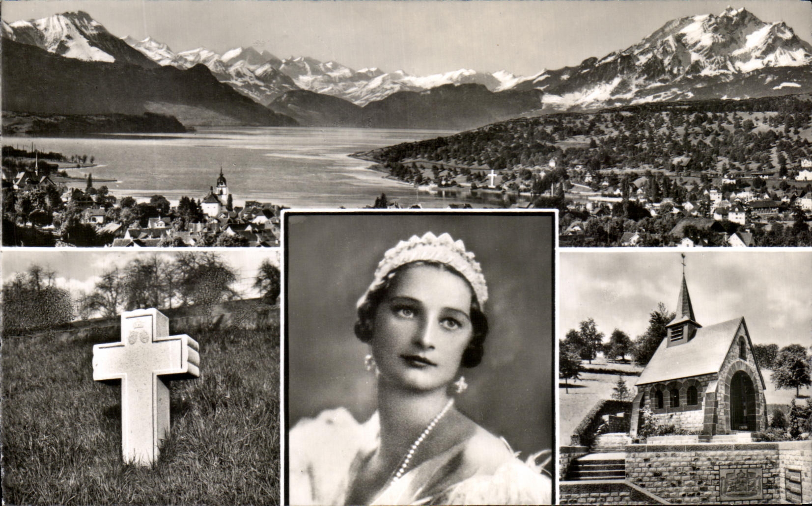 CPA Kossnacht Rigi Geddchtniskapelle Konigin Astrid von Belgien