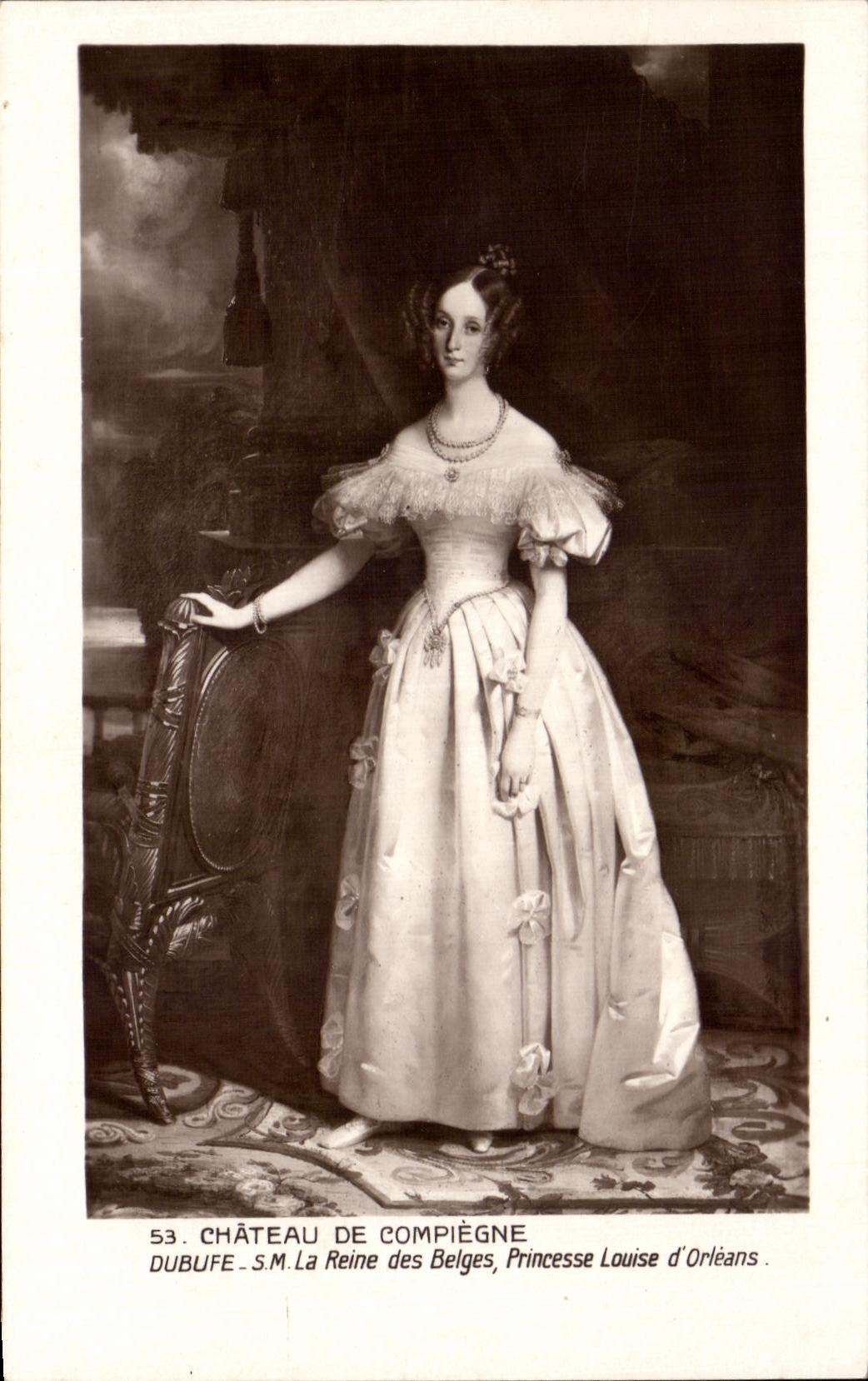 CPA Castle Of Compiegne Dubufe the Queen Of the Belgians Louise Princess of Orleans
