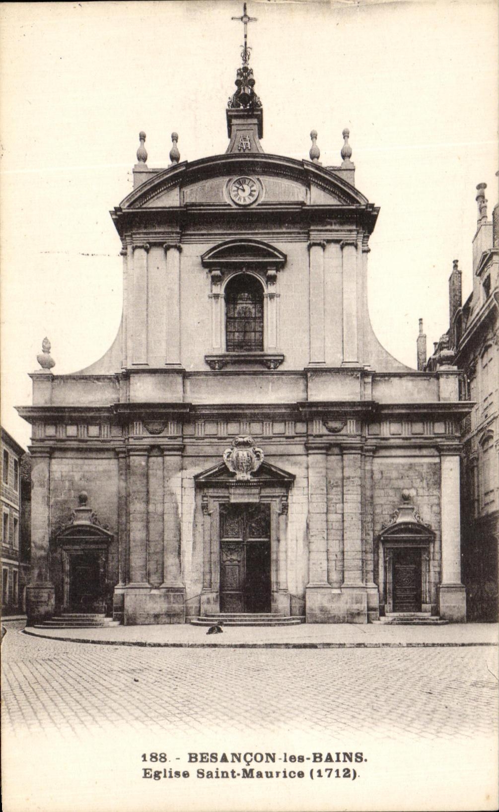 CPA Besancon les Bains Church Saint Maurice