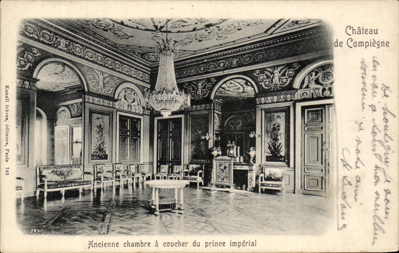 CPA Castle of Compiegne Ancienne Room has Coucher of Prince Imperial