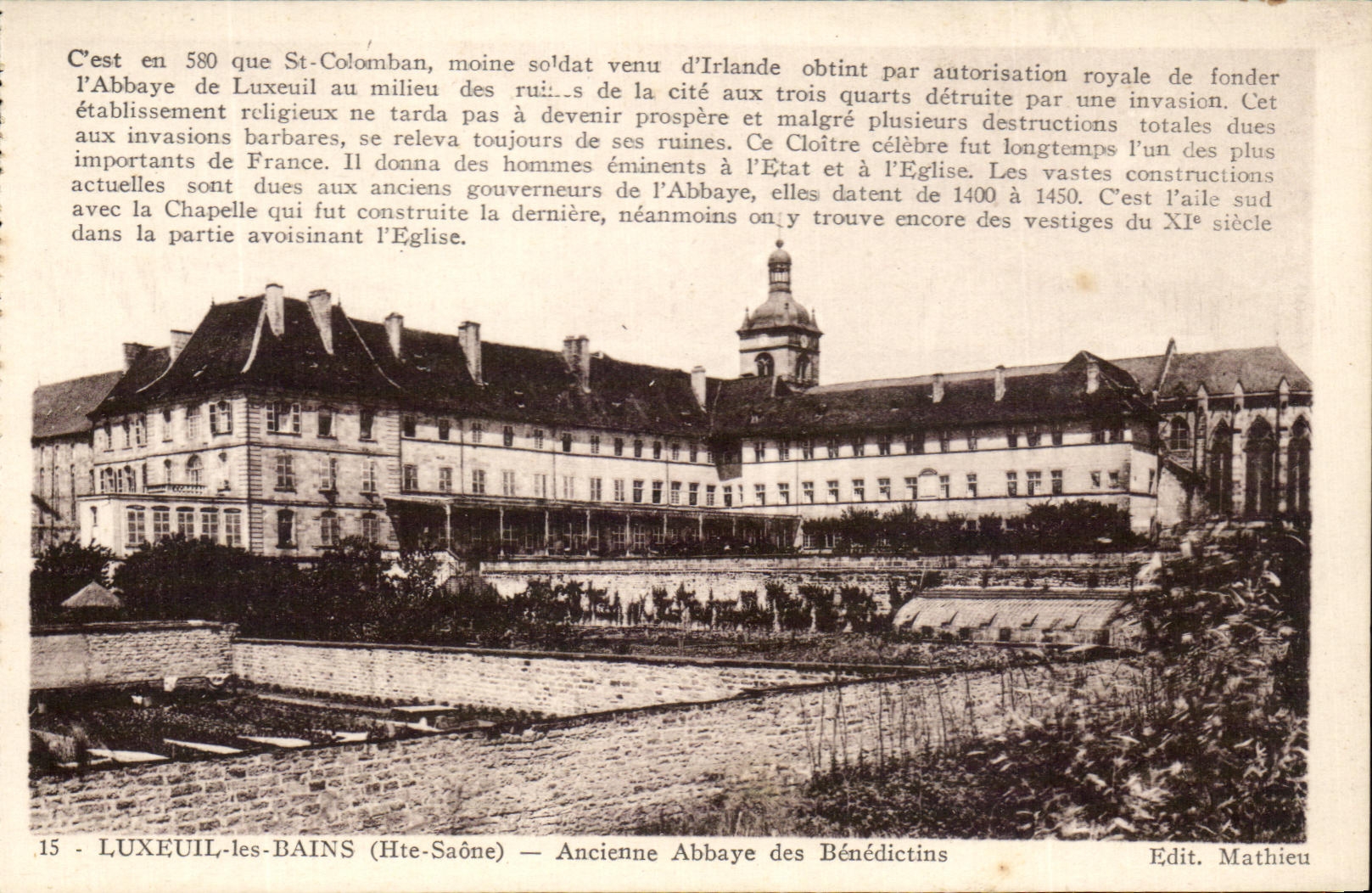 CPA Luxeuil les Bains Old Abbey of the Benedictines