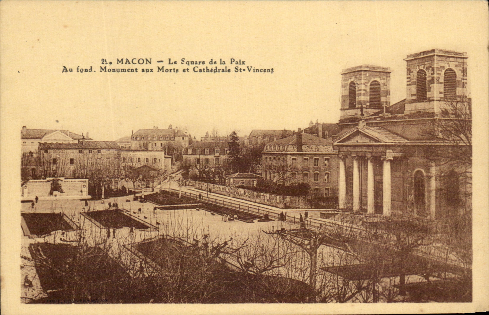 CPA Mason the Public garden of Peace At the bottom Monument auz Moris and