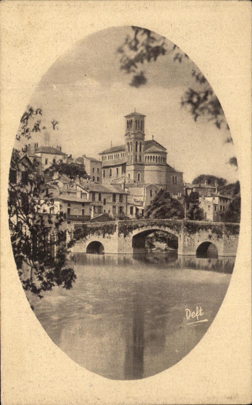 CPA Clisson mientras que da un paseo la iglesia de Notre Dame y Pont de Vallce