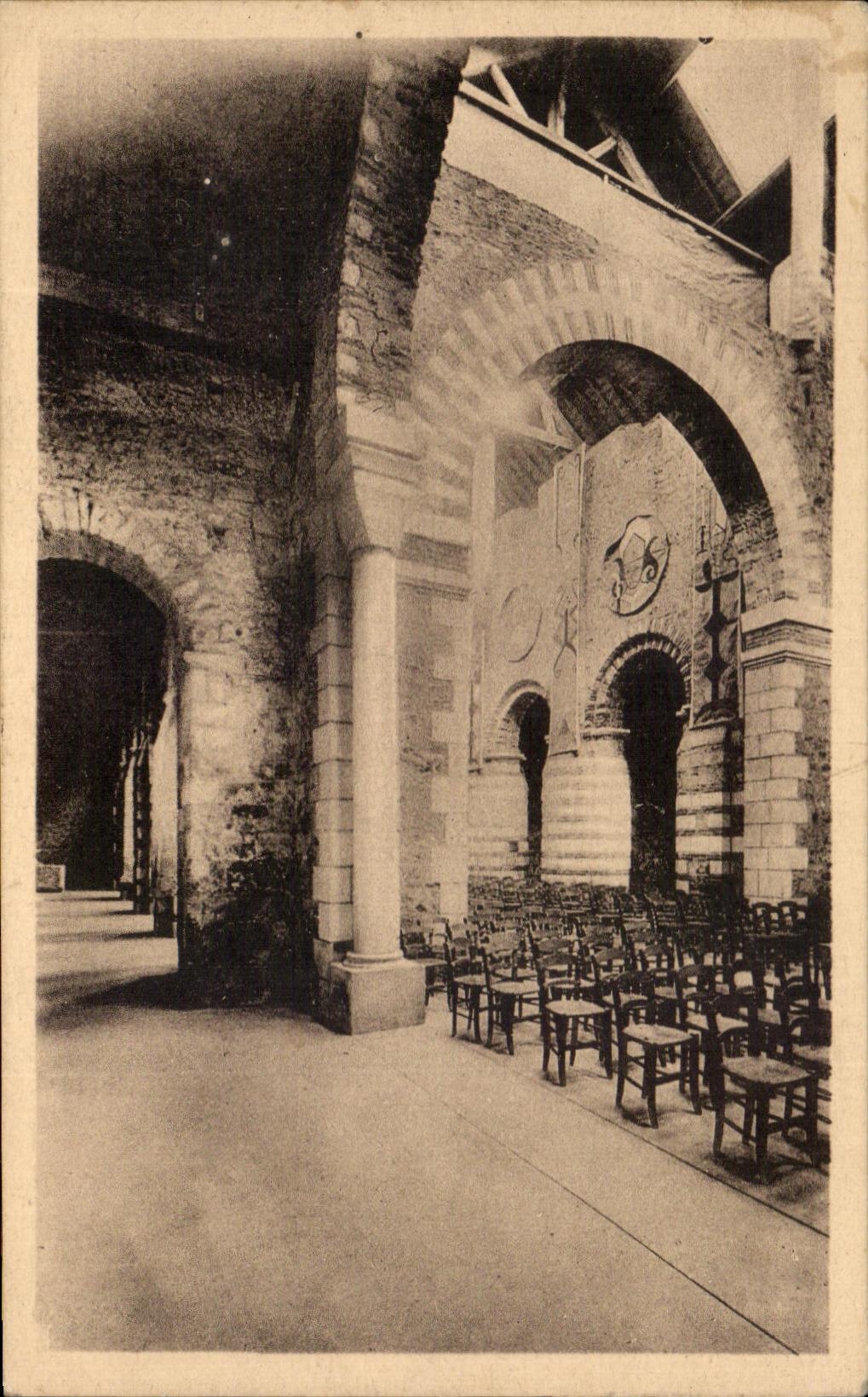 CPA St Philbert de Grand Place Church Abbatiate Carolingian Great nave and low southern part seen of the brace of the transept