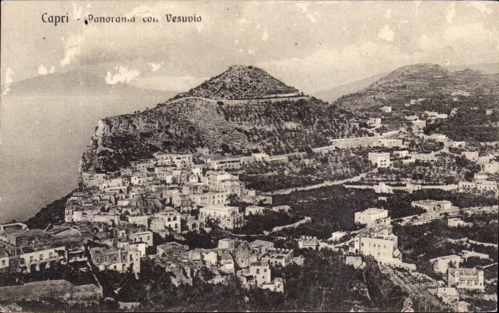 Idiota Vesuvio del panorama de CPA Capri