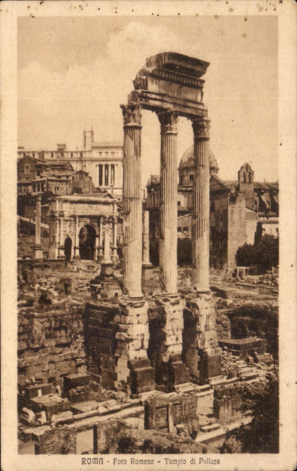CPA Roma Foro Romano Templo di Polluce