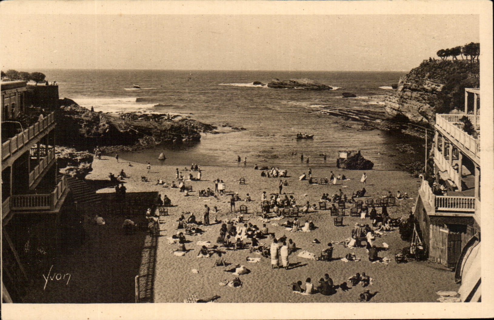 CPA Biarritz the Beach of the Old Port