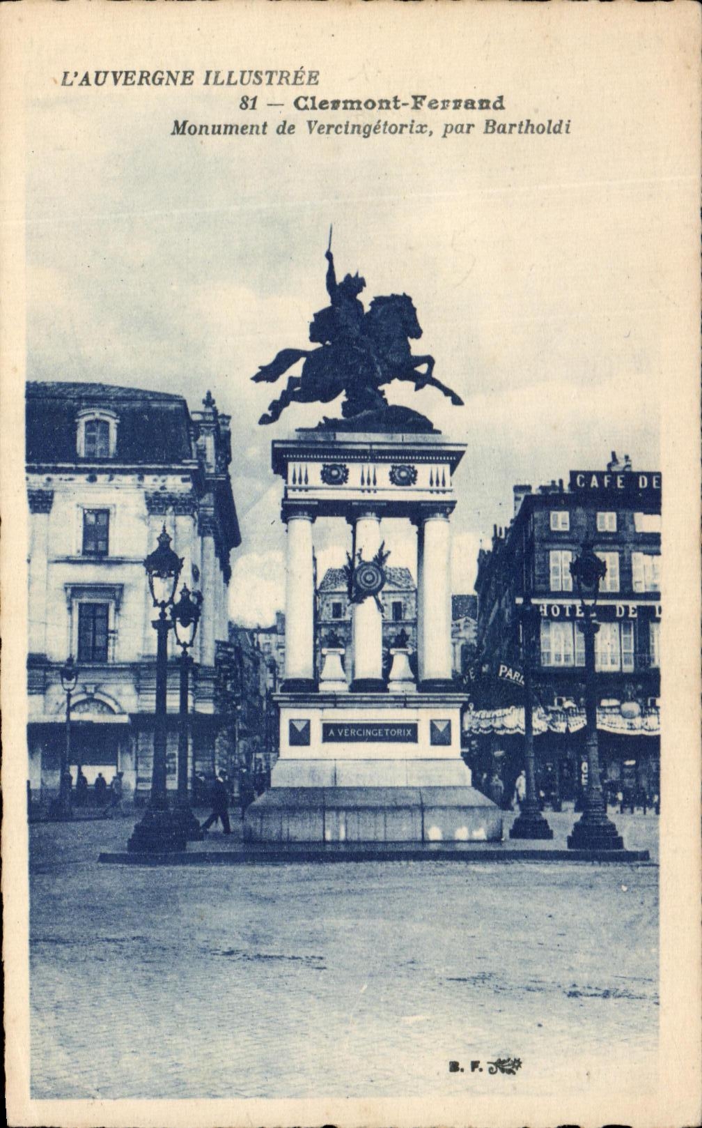 Monumento de CPA Clermont-Ferrand de Vercingetorix de Bartholdi