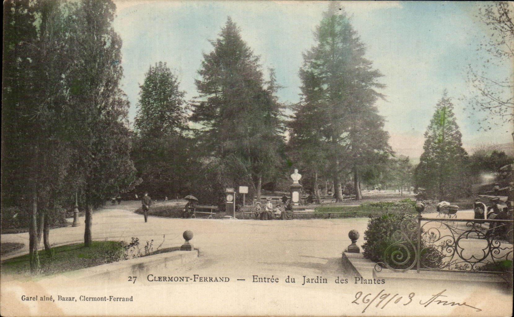 CPA Clermont Ferrand Entrance of the Botanical garden