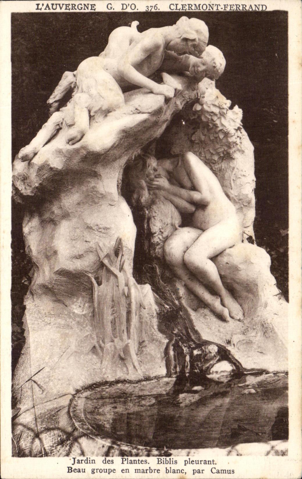 CPA Clermont Ferrand Botanical garden Biblis Crying Beautiful Groups in Marbe Blanc By Camus