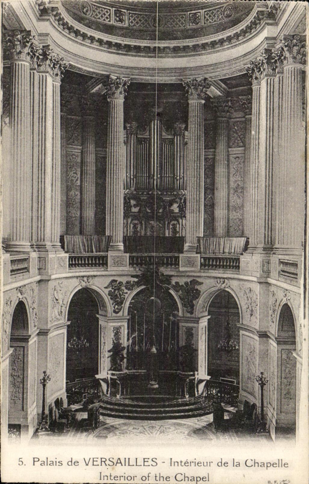 CPA palais de Versailles Interieur de la Chapelle Orgue