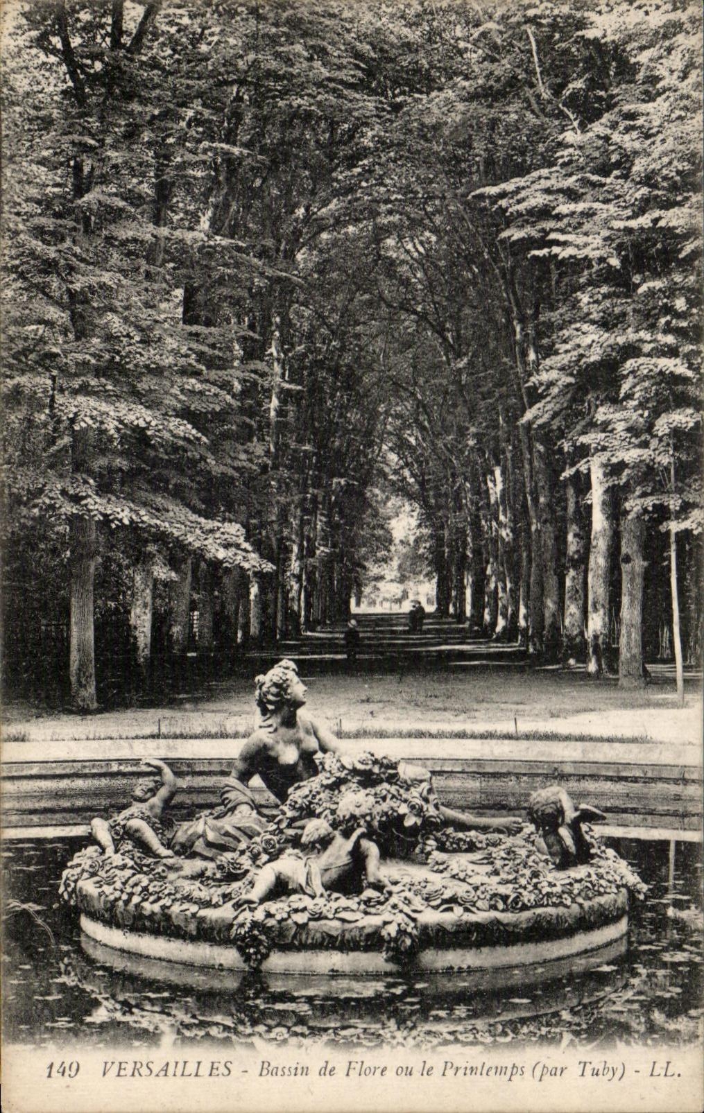 CPA Versailles Bassin de Flore ou le Printemps par Tuby