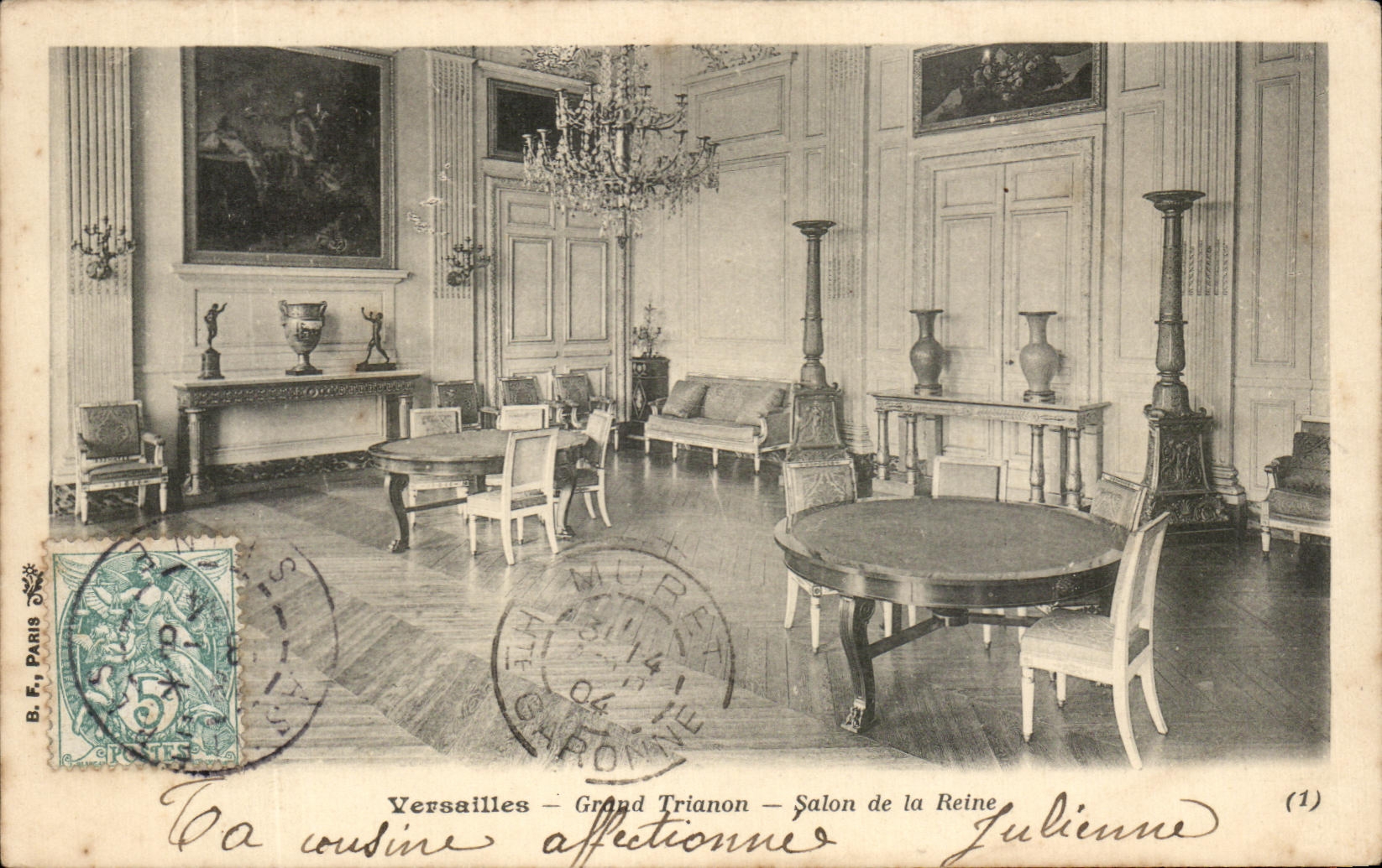 Sala de estar grande de CPA Versalles Trianon de la reina