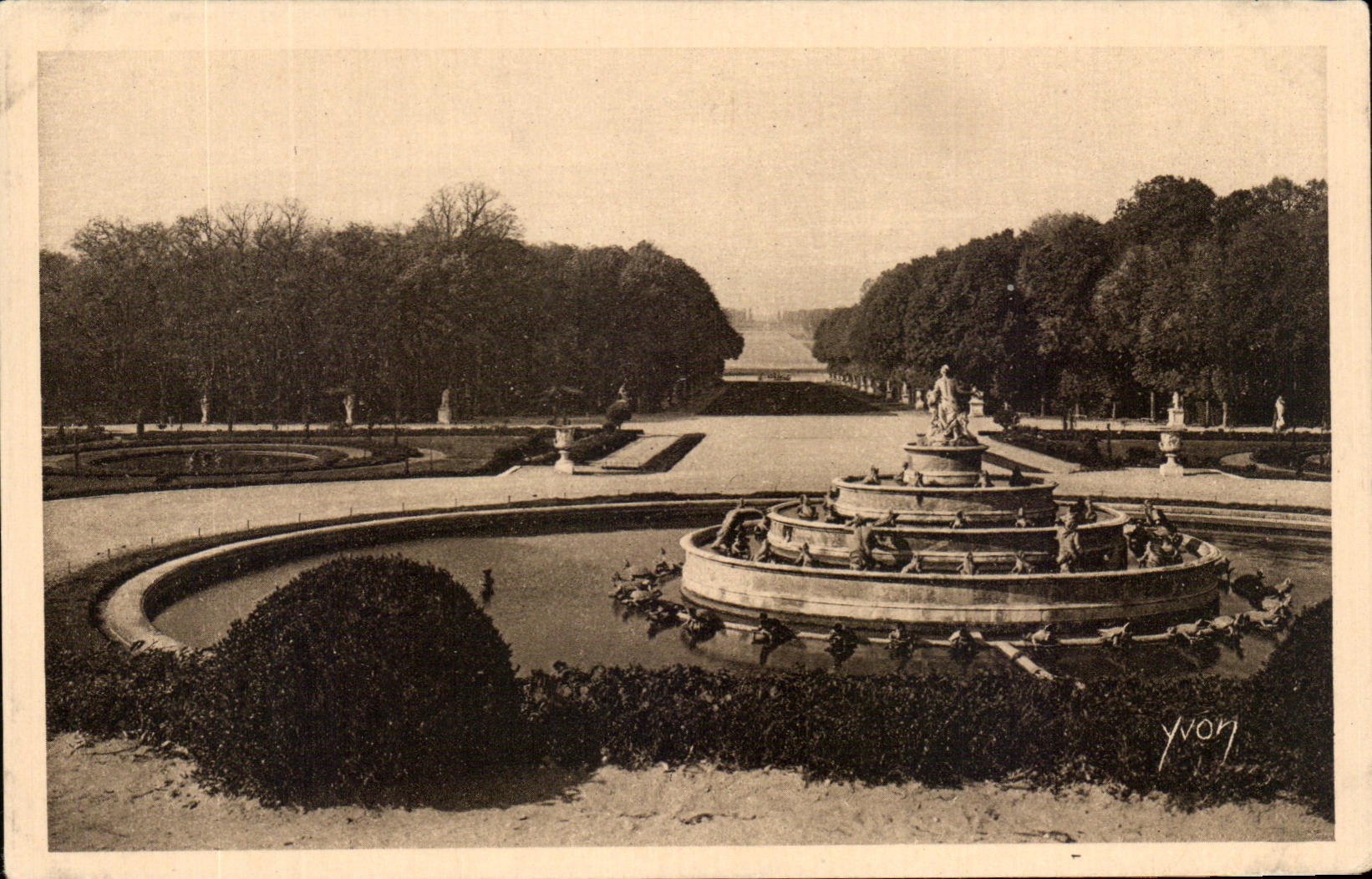 Esplendores de CPA y Charmes de la opinion real de Versalles del lavabo del lavabo de Latone y de Allee