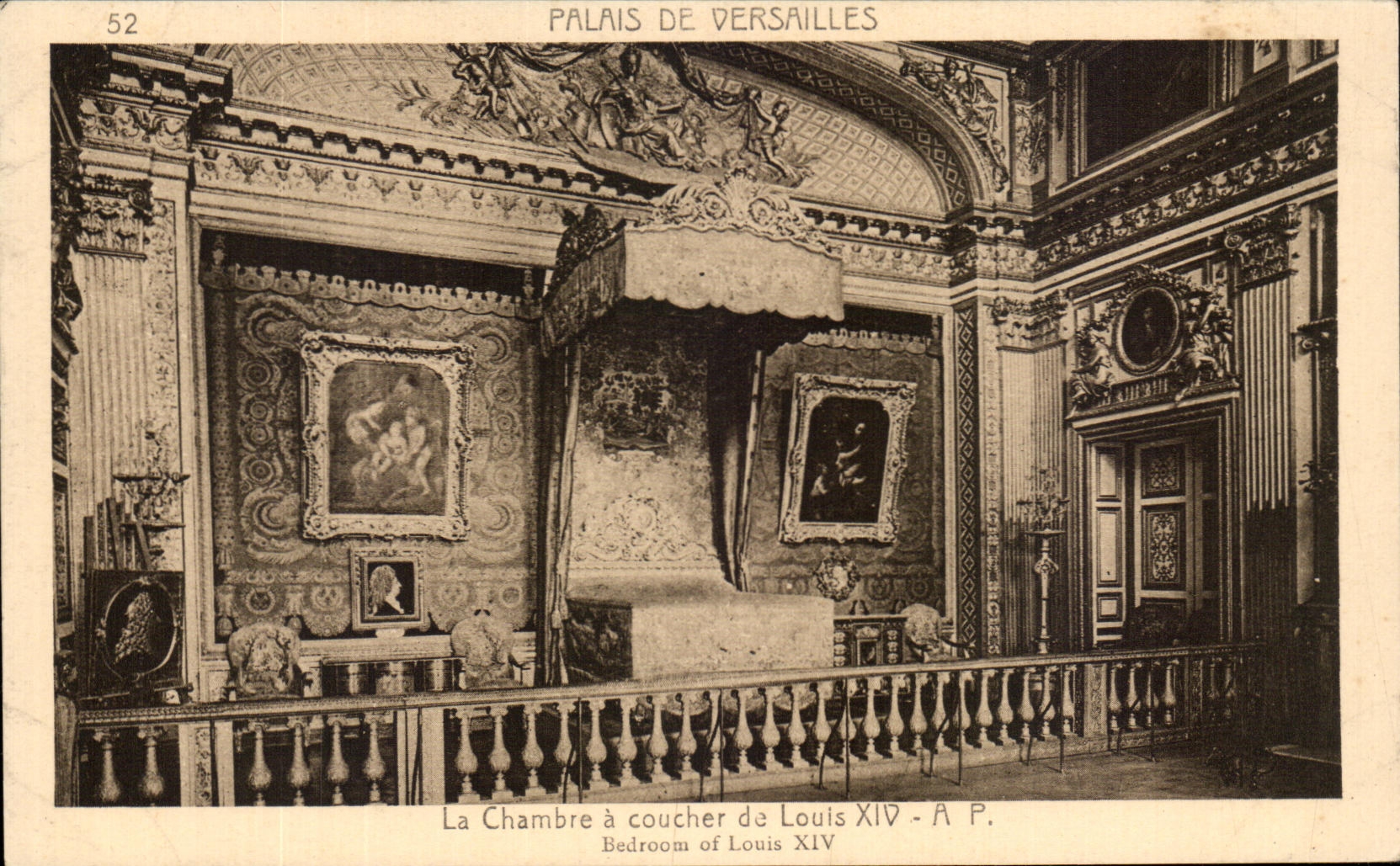 CPA Palais de Versalles el cuarto tiene que dormir de Louis XIV