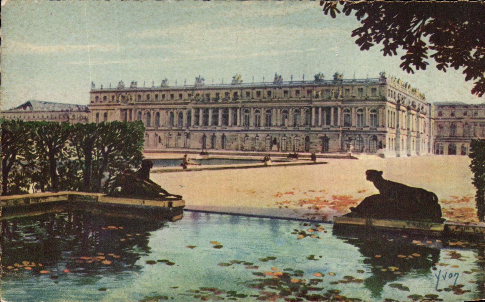 CPA Splendeurs et Charmes De Versailles Le palais Vu du Cabinet du Point du Jour The Palace seen from the Daybreak bower