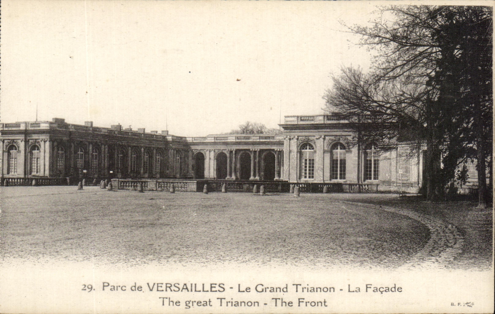 Parque de CPA de Versalles Trianon grande el ataque frontal