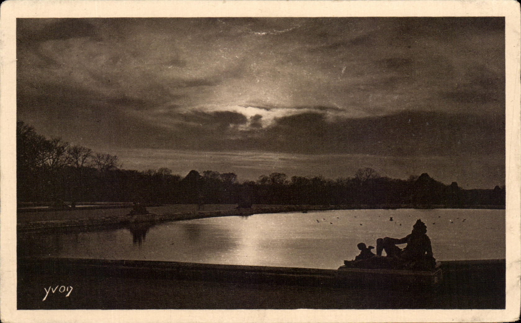 Esplendores de CPA y Charmes del piso de Versalles del agua en la terraza del paladar