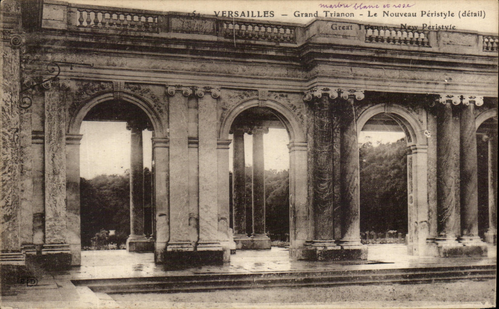 CPA Versalles Trianon grande el nuevo Peristyle gran nuevo Peristvle