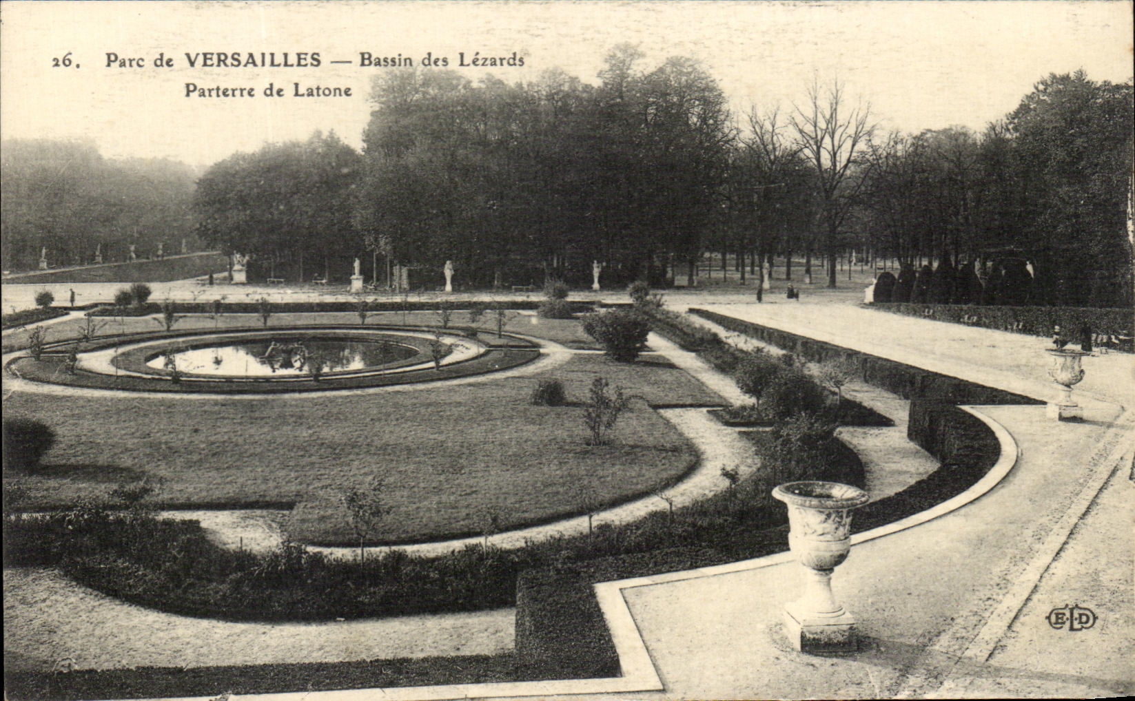 CPA Parc de Versailles Bassin des Lezards Parterre de latone