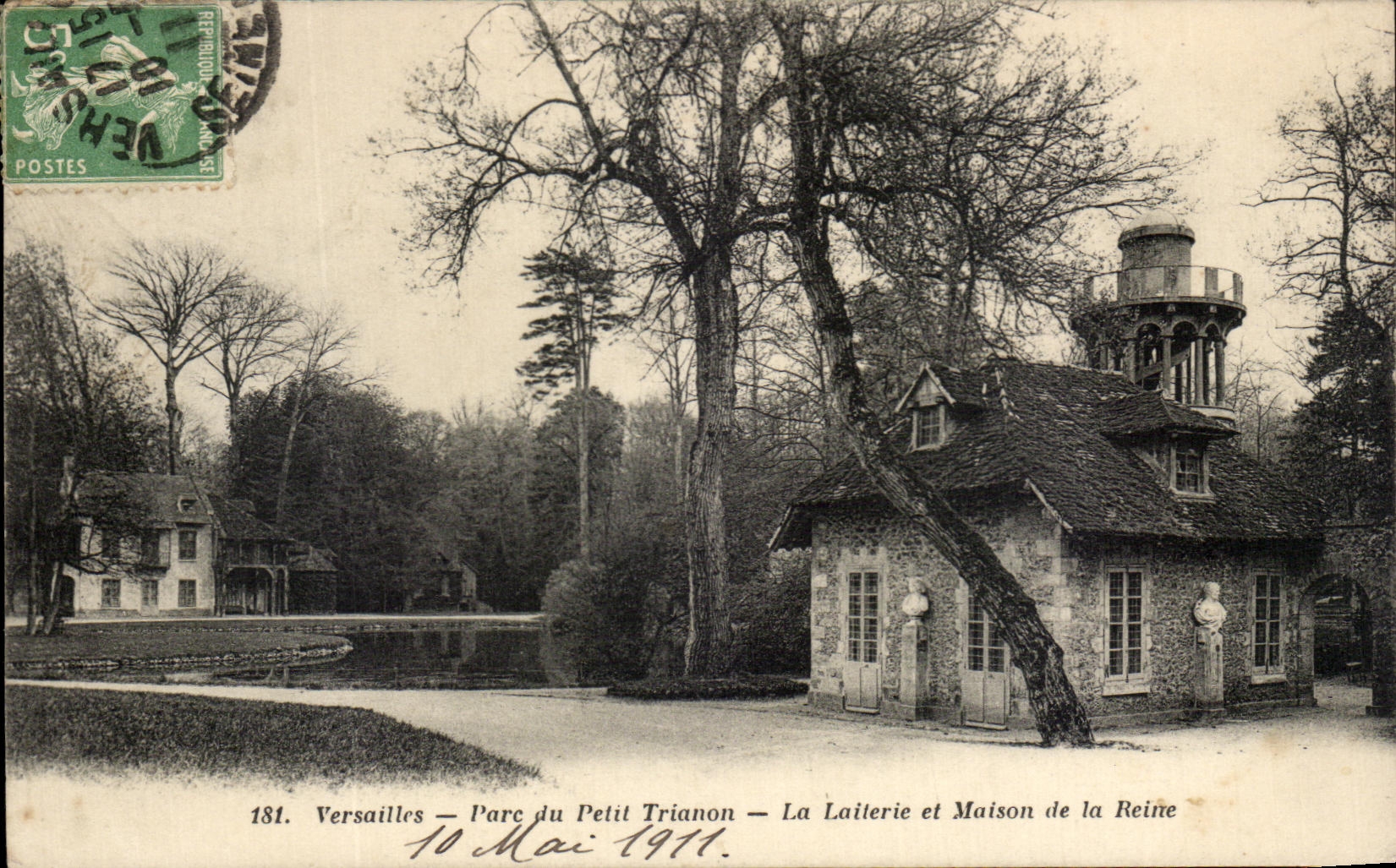 Parque de CPA Versalles de pequenas lecheria de Trianon y casa de la reina