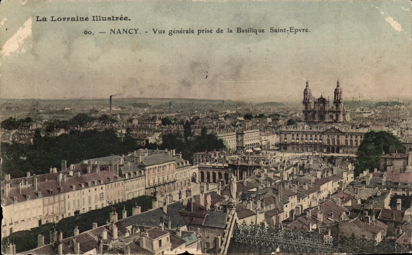 CPA Nancy vue generale prise de la Basilique Saint Epvre