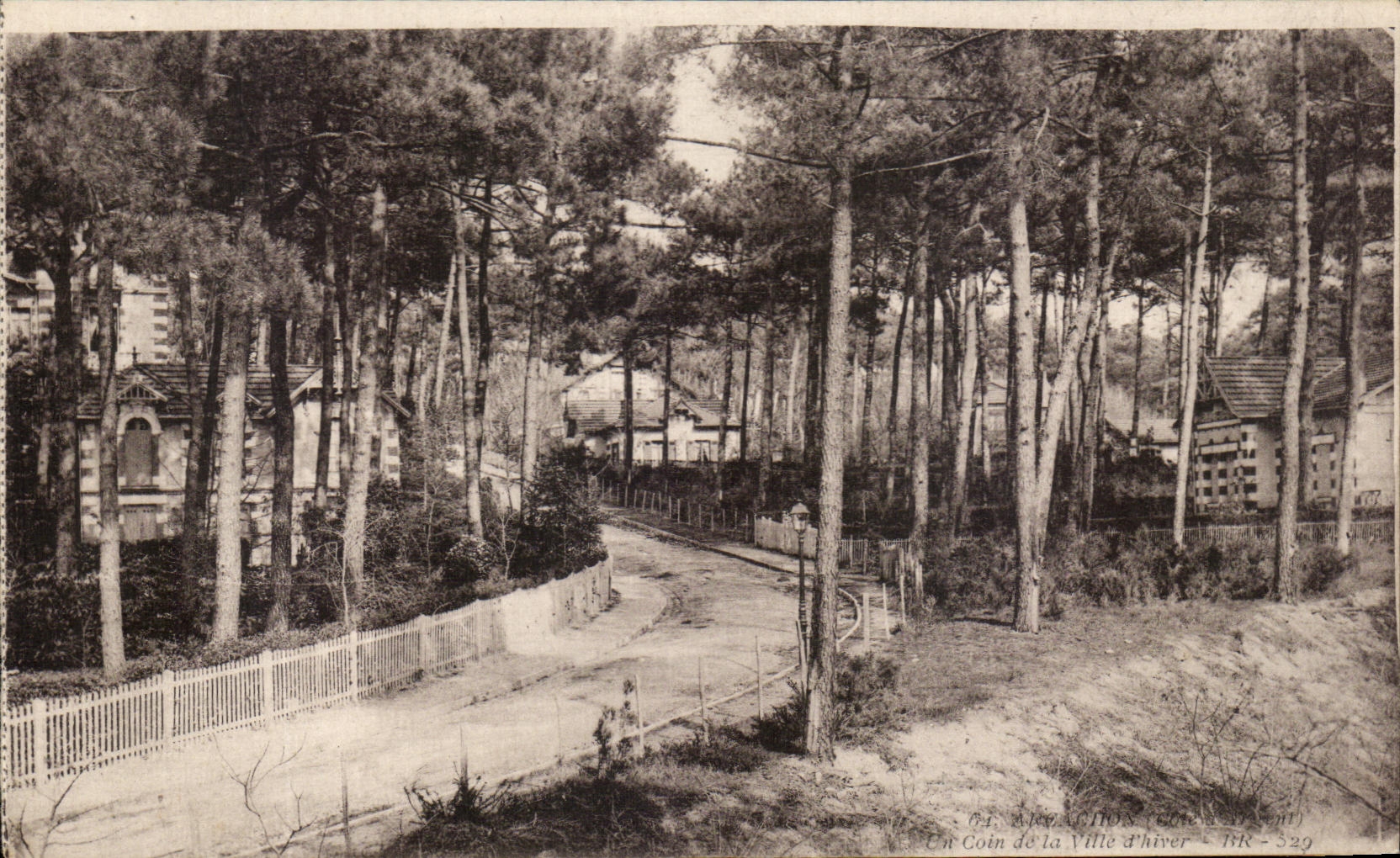 CPA Arcachon una esquina de la ciudad del invierno