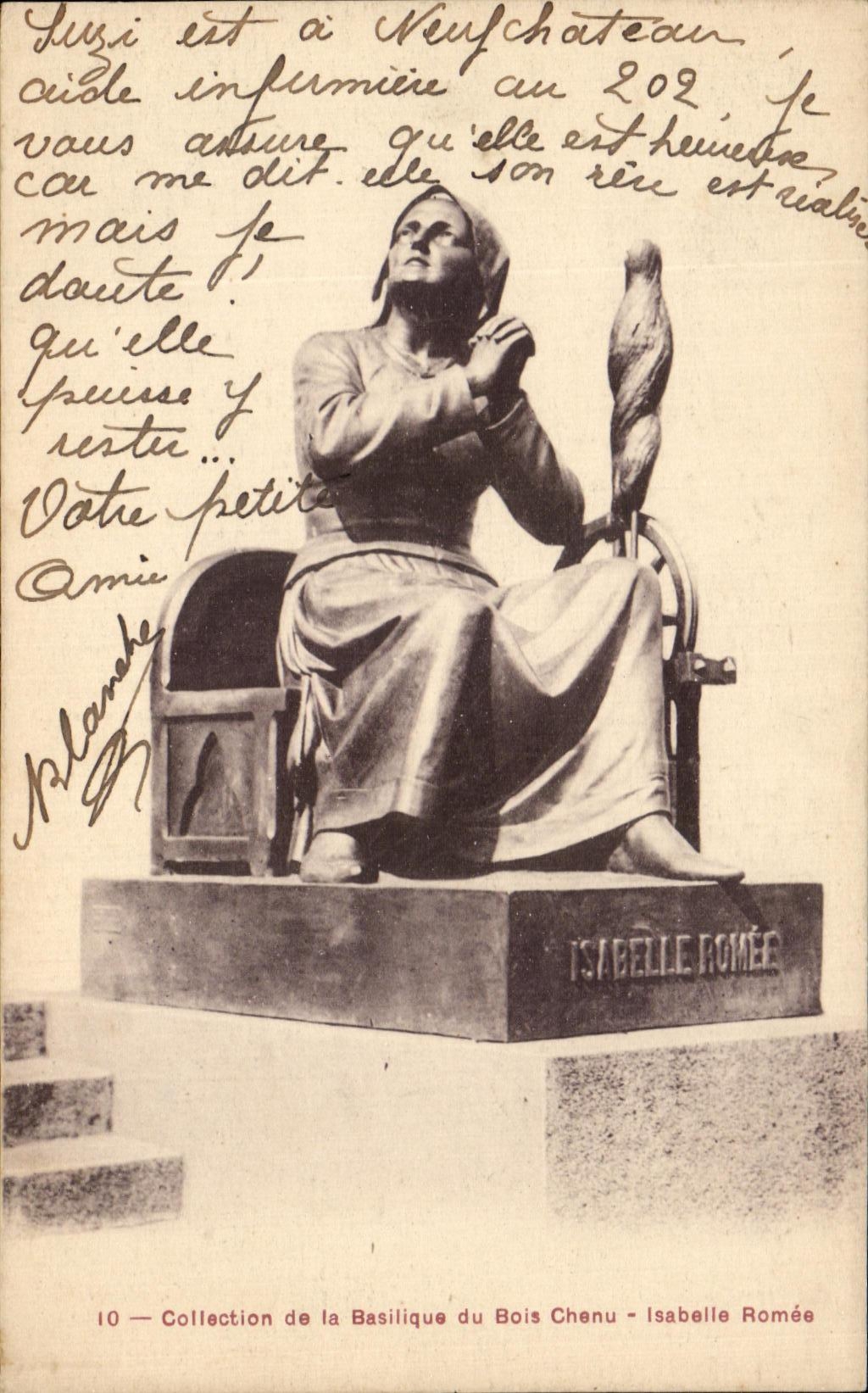 Coleccion de CPA de la basilica de Chenu de madera Isabel Romee