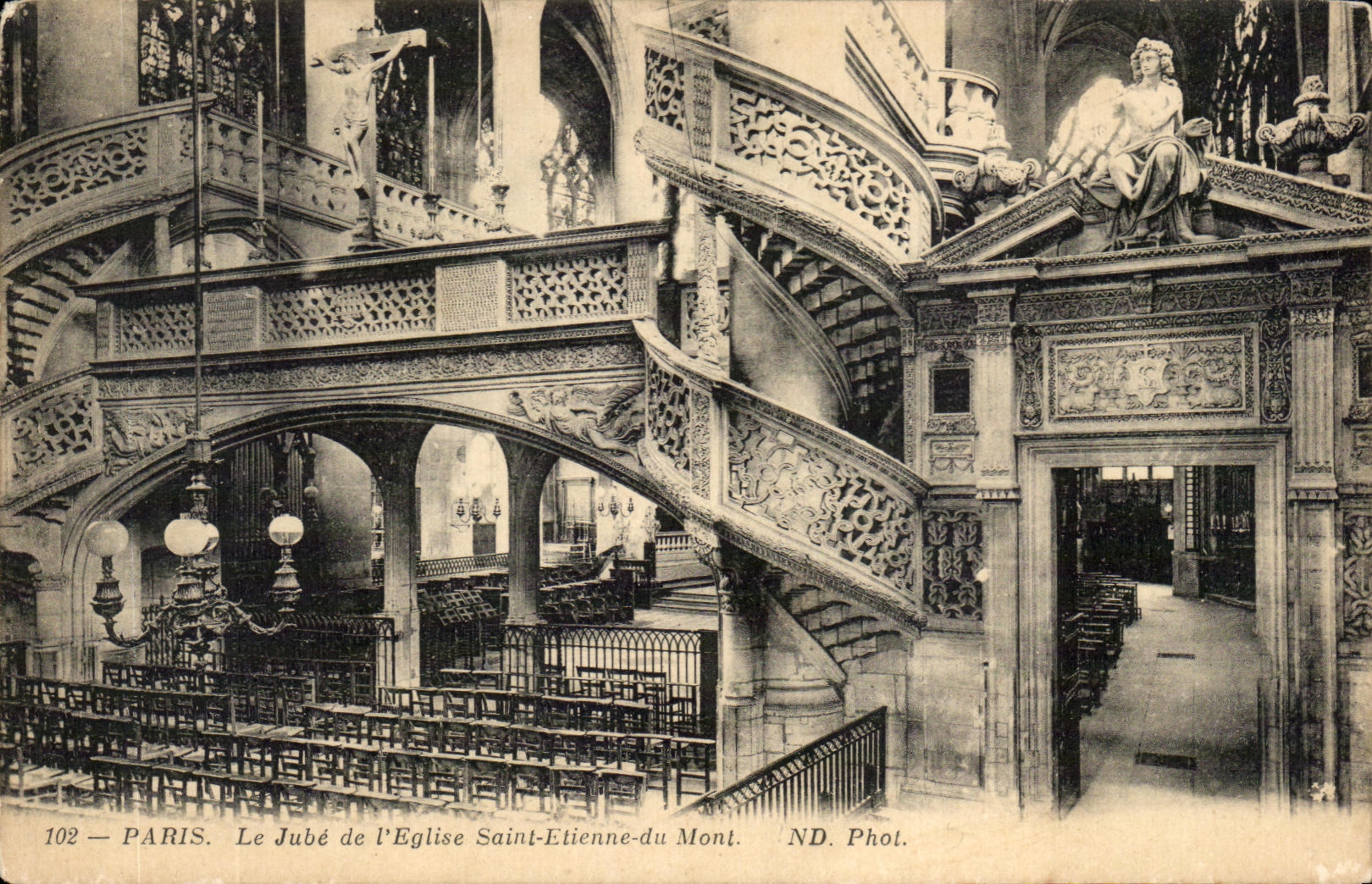 CPA Paris Le Jube de L'Eglise Saint Etienne du Mont