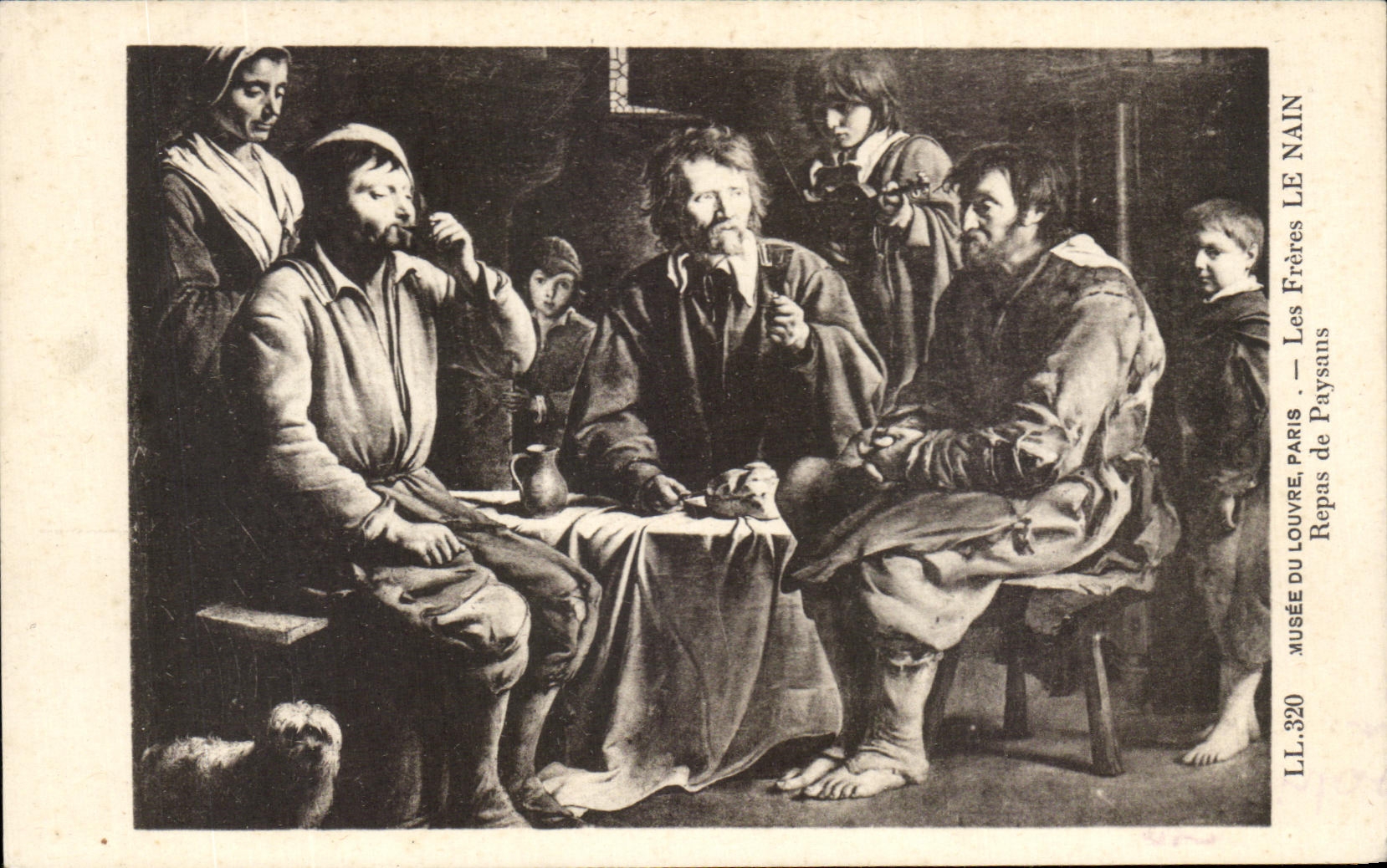 CPA Musee Du Louvre Paris Les Freres Le Nain Repas de Paysans