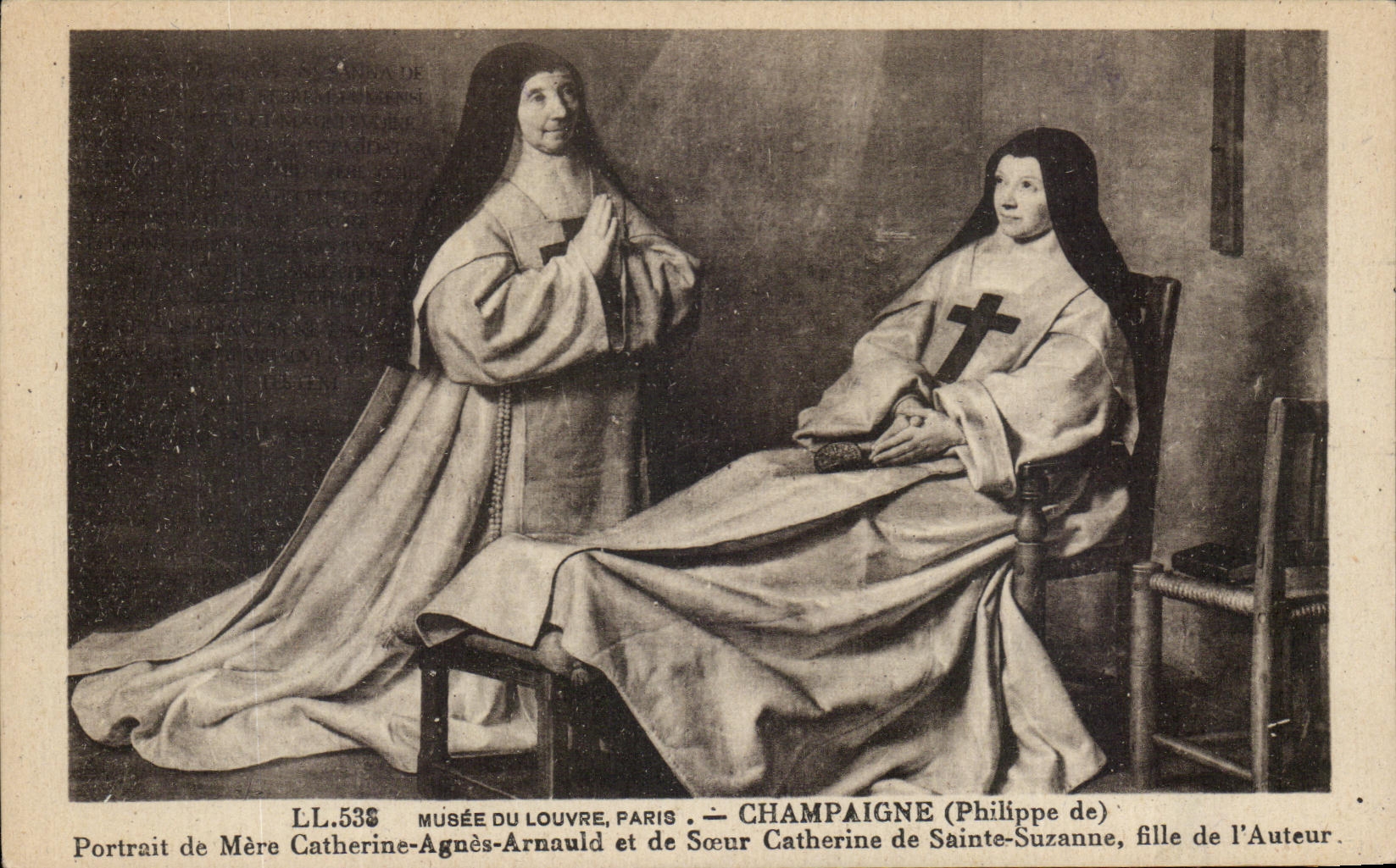 CPA Musee Du Louvre Paris Champaigne Portrait de Mere Catherine Agnes Arnauld et de Soeur Catherine de Saint Suzanne