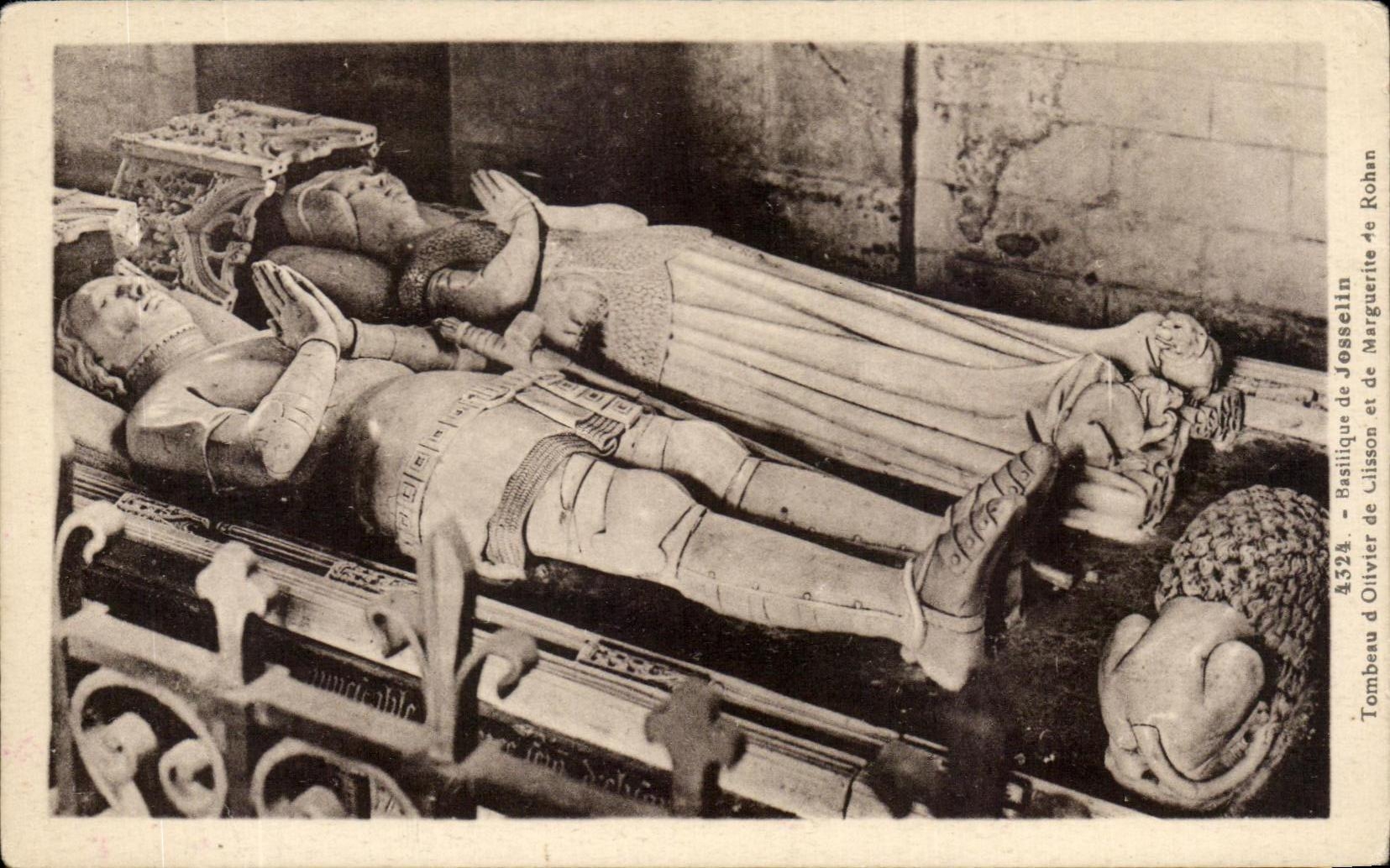 Basilica de CPA de la tumba de Josselin de Olivier de Clisson y de Marguerite de Rohan