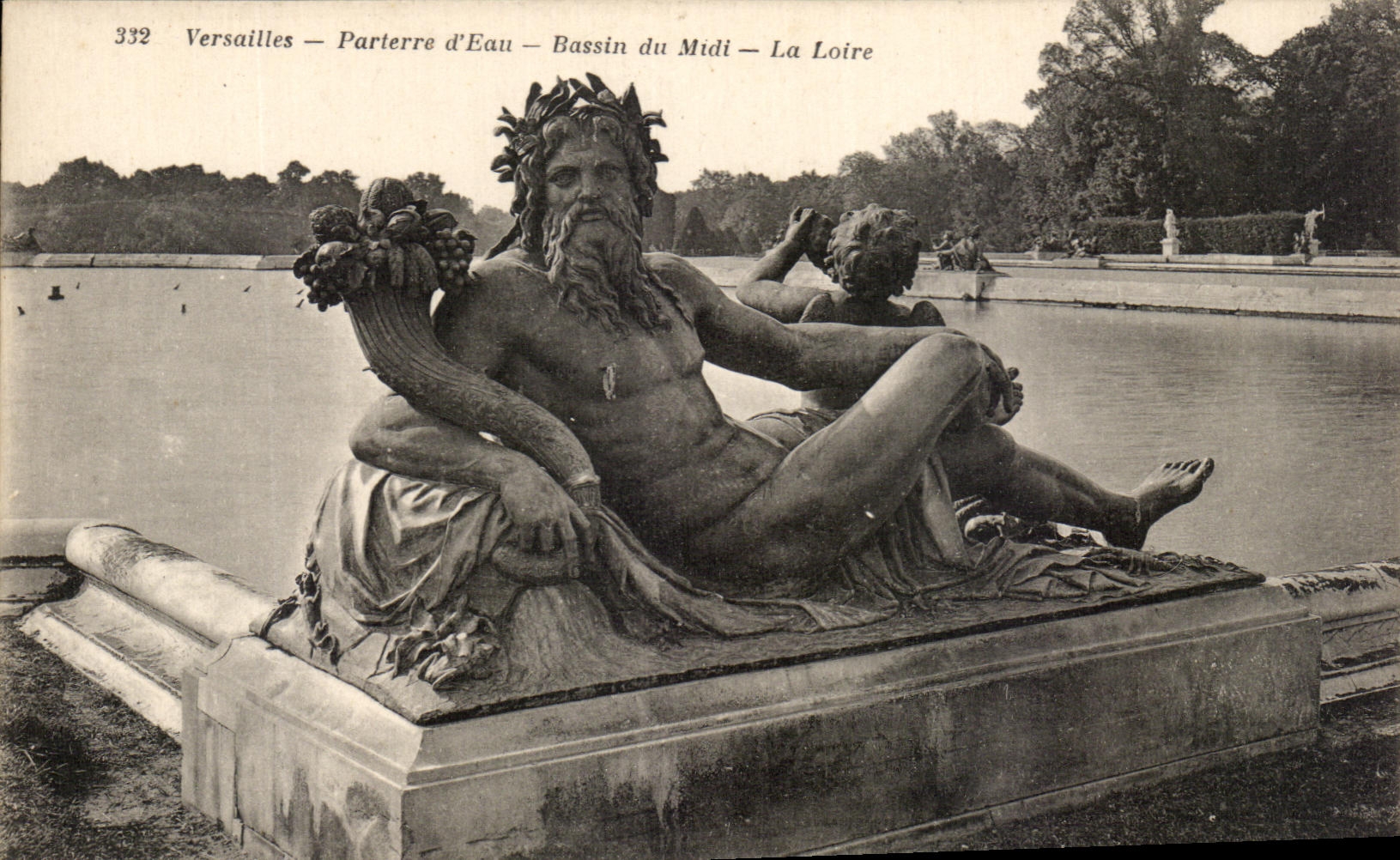 Piso de CPA Versalles del lavabo del agua del sur el Loire Neptuno