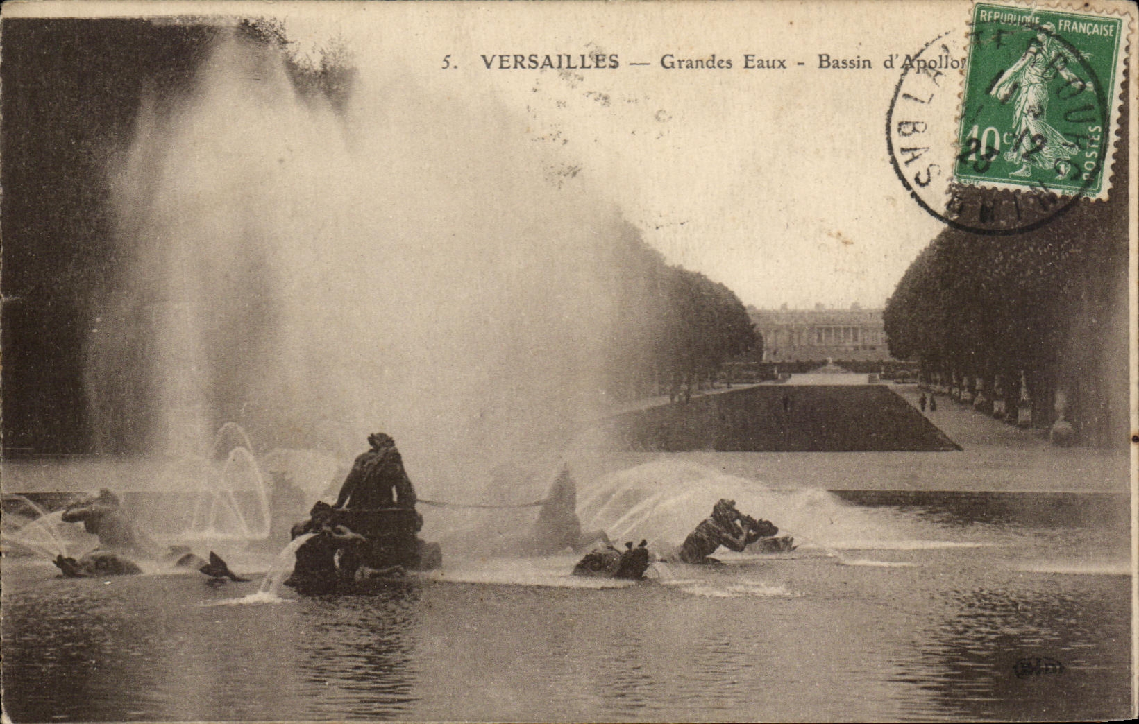 CPA Versailles Grandes Eaux Bassin d'Apollon