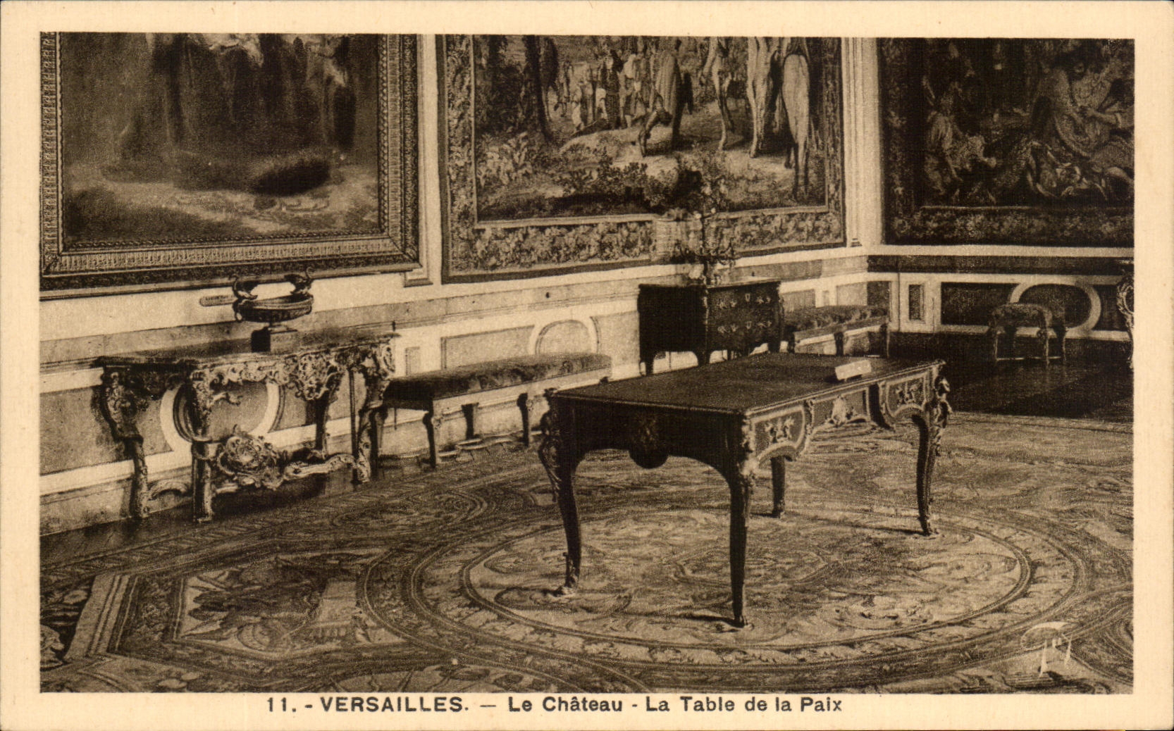 CPA Versalles el castillo la tabla de paz