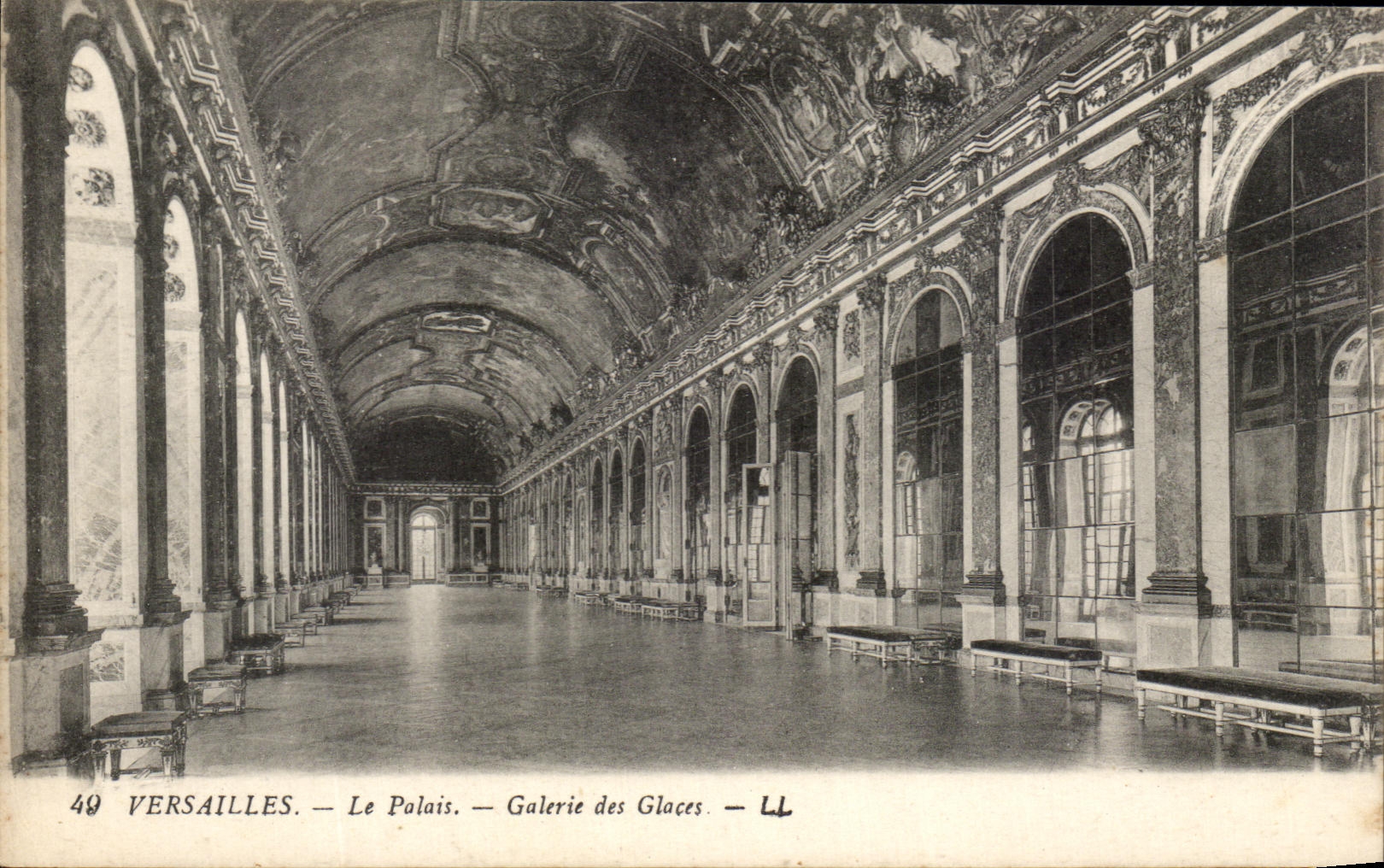 CPA Versailles Le Palais Galerie Des Glaces