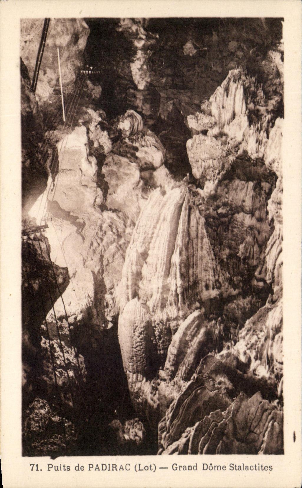 CPA Well De Padirac Large Dome Stalactites