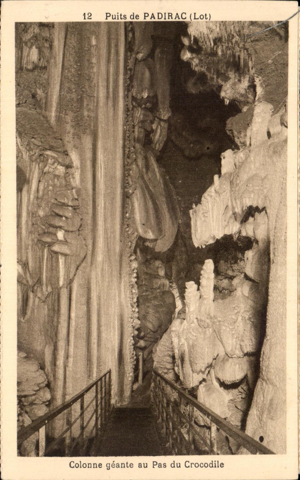 CPA Well De Padirac Giant Column With the Step Of the Crocodile