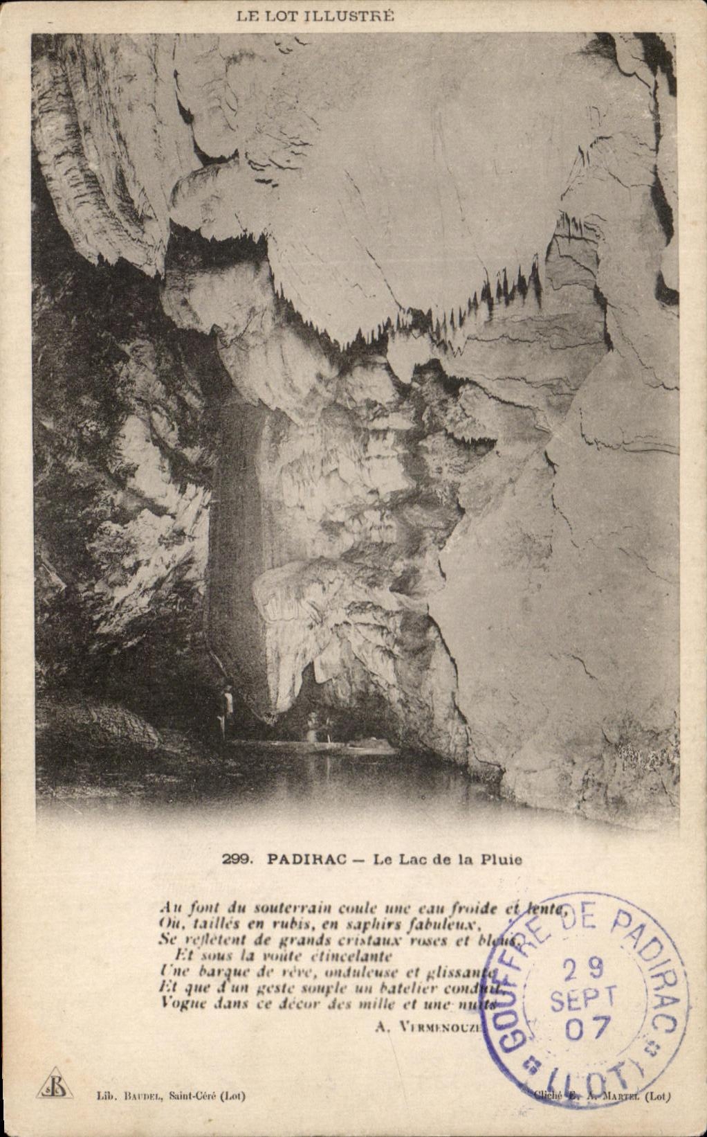 CPA Padirac the Lake Of the Rain With Make Underground Runs